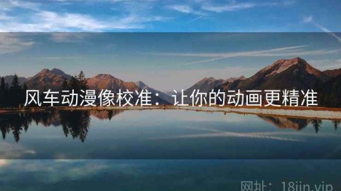 风车动漫像校准：让你的动画更精准